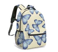 Colorful Butterfly Leopard Print 16 Inch Backpack, Dreamy Gradient All-Over Design Fashionable Travel Daypack for Adults (03)