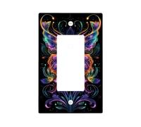 Colorful Butterfly Light Switch Cover Plates/Outlet Covers, Vibrant Floral Design for Home Decor, Thermoplastic Wall Plates, Standard Size Single Rocker