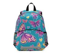 Colorful Butterfly Love Pattern Kids Backpack for Toddlers, Kid's Backpack for Boys Girls, Kindergarten Preschool Nursery Travel Bag