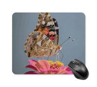 Colorful Butterfly Mouse Pad Cute Square Mouse Mat Leather Non-Slip Rubber Base Mousepad Waterproof Computer Mouses Pad for Laptop Wireless Mouses Keyboard Home Office 25 * 30cm
