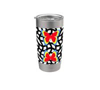 Colorful Butterfly Optical Illusion Abstract Pattern Stainless Steel Insulated Tumbler