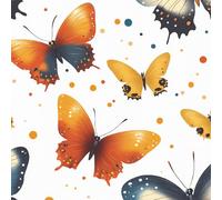 Colorful Butterfly Peel and Stick Wallpaper 0.52×3 m Removable Self Adhesive Graffiti Flower Contact Paper Sticky Back Thicken Waterproof Matte Wall Paper for Living Room Bedroom Furniture Decorate