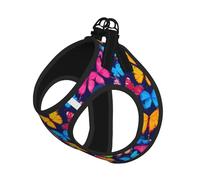 Colorful Butterfly Print Harness Leash Set For Cat Dog, Reflective Adjustable Escape-Proof Vest Lead With Soft Breathable Mesh, For Small Pets And Kitten Puppy