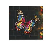 colorful butterfly Printed Square Jigsaw Puzzle 16x16 CM, Puzzle Challenging Game for Adults Gifts, Family Fun Decorative Wall Decor