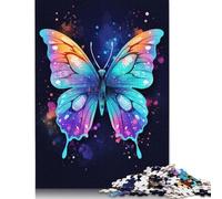 Colorful Butterfly Puzzle for Adults And Teenagers 500 Pieces Wood Puzzles for Adults& Teens Age 12 Years Up 500pcs (52x38cm)