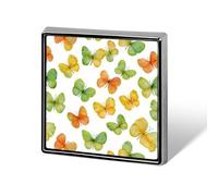 Colorful Butterfly Square Badge Pin Metal Memorial Brooch Button Lapel Pins for Backpack Wedding