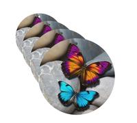 Colorful Butterfly Stone Car Air Freshener Cards for Women Men 4 Pack Cute Car Accessories Long Lasting Scent Car Diffuser Hanging Auto Aromatherapy Tablets Car Fresheners Gifts