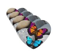 Colorful Butterfly Stone Car Air Freshener Cards for Women Men 4 Pack Cute Car Accessories Long Lasting Scent Car Diffuser Hanging Auto Aromatherapy Tablets Car Fresheners Gifts