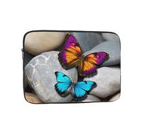 Colorful Butterfly Stone Laptop Case 13 inch, Shockproof Protective Computer Sleeve Cover Water Resistant Laptop Bag Carrying Tablet Cover Briefcase Handbags Gifts for Men Women