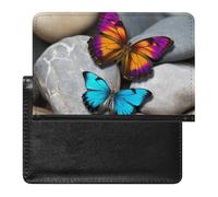 Colorful Butterfly Stone Passport Cover Protector Rfid Blocking Passport Holder Id Card Holder Secure Travel Wallet Organizer for Passport Tickets Credit Cards, style, One Size