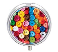Colorful Buttons Pill Case Travel Pill Container Mini Travel Medicine Tablet Vitamin Holder Organizer Medicine Cod Liver Oil Storage