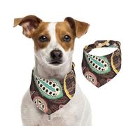 Colorful Cacao Pod,Dog Bandanas Cotton Pet Scarf Adjustable Bibs for Pet,S