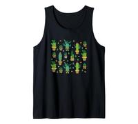 Colorful Cactus Succulents Plants Lovers Botanical Aesthetic Tank Top