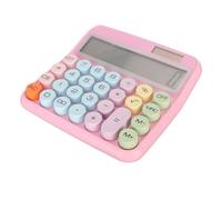 Colorful Calculator, 12 Digit Calculator Mechanical Keyboard Calculator Electronic Desktop Calculator for School Office (A)