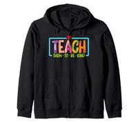Colorful Call to Kindness Teach Them To Be Kind Zip Hoodie