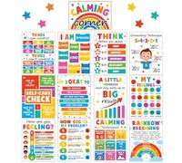 Colorful Calming Corner Classroom Posters Calm Down Corner Emotion Posters Feeling Management Educational Mental Health Posters Back to School Wall Art Bulletin Board Decor for School Office Supplies