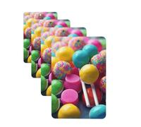 Colorful candy Car Air Freshener Cards for Women Men 4 Pack Cute Car Accessories Long Lasting Scent Car Diffuser Hanging Auto Aromatherapy Tablets Car Fresheners Gifts