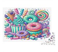 Colorful Candy Collection Jigsaw Puzzles for Adults Interesting Puzzle Game 1000 Piece Brain Challenge Home Decoration Gifts 70x50cm/1000pcs