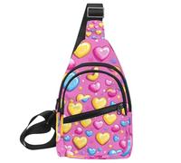 _Colorful Candy Crossbody Bag with Adjustable Shoulder Strap, Shoulder Bag for Men and Women Sling Backpack for Travel, Cycling, Work, Sport