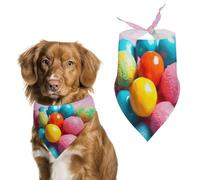 Colorful Candy Dog Bandana Triangle Dog Scarf Washable Polyester Dog Bibs Cute Pet Bandana for Medium Large Dogs Puppy and Cats