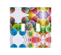 Colorful Candy Durable and Stylish Wall Plate – Full-Surface Print, Pc Material, Heat & Fade Resistant, Easy to Install