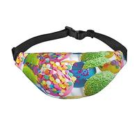Colorful Candy Fanny Pack for Women Men Waist Bag Adjustable Belt Casual Chest Bag Bum Bags for Travel Hiking Waist Packs