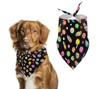 Colorful Candy Pattern Cute Dog Bandanna Scarf Printed Adjustable Triangle Pet Kerchief for Dogs And Cats