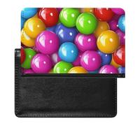 Colorful Candy Print Passport Holder Cover PU Leather Passport Wallet Organizer Protector Slim Travel Accessories