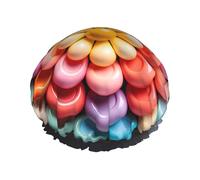 Colorful Candy Print Shower Cap - Reusable, Double Layer, Breathable, Quick-Dry, Perfect for Home, Spa, Hotel, and Travel