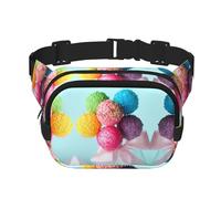 Colorful Candy Print Stylish and Practical Waist Bag,Adjustable,Perfect for Travel,and Outdoor Activities