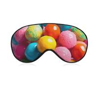 Colorful Candy Sleep Mask Soft Comfortable Eye Mask with Adjustable Strap Eye Cover Eye Shade for Men Women Work Travel