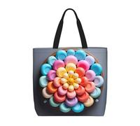 Colorful Candy Women's Casual Tote Bags, Reusable Tote Shoulder Bags, Multi-Function Large Capacity Shopping Bags