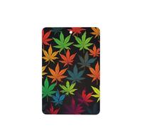 Colorful Cannabis Leaves Car Air Fresheners Cards 4 Pcs Long Lasting Car Fresheners Gifts for Men Women Auto Aromatherapy Tablets Hanging Scented Card Rearview Mirror Pendant - Lavender Scent