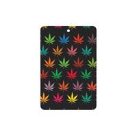 Colorful Cannabis Leaves Printing Fashion Car Air Freshener Cards 10 Pcs Car Scented Hanging Sheets