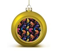 Colorful Capuchin Monkeys Christmas Ball Ornaments Funny Christmas Tree Decorations Red And Gold for Holiday Party Decor