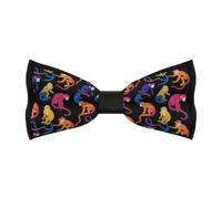 Colorful Capuchin Monkeys Mens Classic Bow Ties Adjustable Length Printed Design Bowtie for Birthdays Valentine's Day Gifts