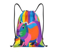 Colorful Capybara Gym Bag Unisex Drawstring Bag Portable Sports Backpack For Yoga Trainer School 36X42Cm