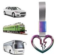 Colorful Car Handle Ring - 4.02 Inch Car Interior Hand Pull Ring in Heart Shape | Decorative Automotive with Comfortable Grip Travel Accessory for City Trains, Subways, Buses, and Public Transport