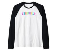 Colorful Cardinals Pride Statement Raglan Baseball Tee
