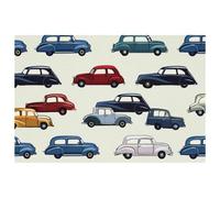 Colorful Cars on Road Placemats, Set of 6 Table Mats for Dining Tables, 12×18 Inches Anti-Skid Heat Resistant Kitchen Table Place Mats
