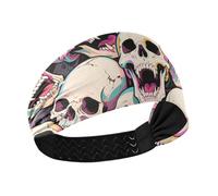 Colorful Cartoon Animal Skull Non-Slip workout headbands Elastic hair bands for Cycling basketball washing face diademas deportivas para mujer
