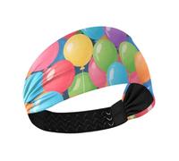 Colorful Cartoon Balloons Moisture Wicking headband for women Elastic sweatbands for Gym Cycling Yoga accesorios para cabello de mujer
