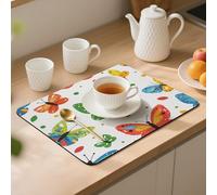 Colorful Cartoon Butterfly Desk Mat Washable Table Protector Waterproof Table Cover Protector Desk Placemats Heat Resistant Non-Slip Desks Cover for Desktop, Coffee Dining Tables 40x30cm