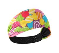 Colorful Cartoon Candy Food Moisture Wicking headbands Stretchy sweat bands for Running Gym Gym diadema para ni?as