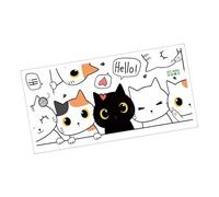Colorful Cartoon Cats Door Sticker for Bedroom Nursery Wall Decors Simple Peeling Off Application PVC Door Sticker for Nursery