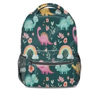 Colorful Cartoon Dinosaur Kids Backpack: Cute Crown Dinosaur Print Rucksack for Preschool Girls Princess Style (print 5)