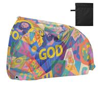 Colorful Cartoon God Fashion Waterproof Bike Covers with Lock Holes Indoor Outdoor Storage Mountain Road Electric Bike Cover Fits for Most funda impermeable para bicicleta