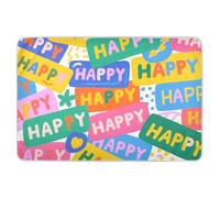 Colorful Cartoon Happy Modern Extra Large Resuable Toddler Mattress Pads Water Resistant Potty Training Mattress Pad Breathable Travel Mattress for Children Adults Pets , 52" L x 34" W