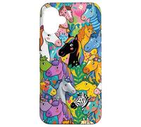 Colorful Cartoon Horse Pony Unicorn Magical Pattern Art Case for iPhone 16 Plus