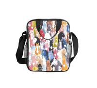 Colorful Cartoon Horses Print Clear Pvc Waterproof Tote Transparent See Through Lunch Handbag,Travel Toiletry Bag,Women Men Work Shopping